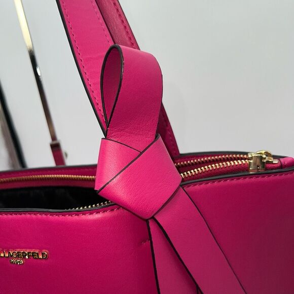 Karl Lagerfeld Paris womens Chantelle TOTE in Fuchsia - Picture 5 of 12